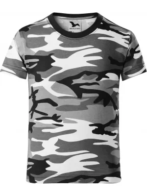 Gyermek póló MALFINI CAMOUFLAGE 149 TEREPSZÍNŰ SZÜRKE