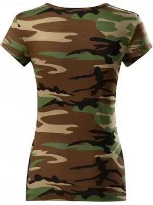 Női póló MALFINI CAMO PURE 122 TEREPSZÍNŰ BARNA