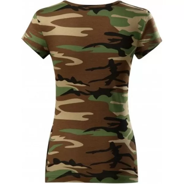  Női póló MALFINI CAMO PURE 122 TEREPSZÍNŰ BARNA 