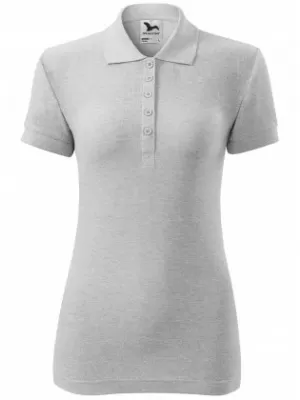 Női póló gallérral MALFINI COTTON 213 VILÁGOSSZÜRKE KIEMELÉSEK