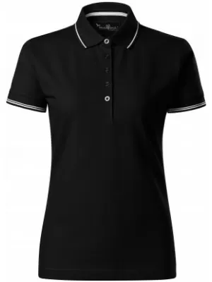 Női póló gallérral MALFINI PREMIUM PERFECTION PLAIN 253 FEKETE