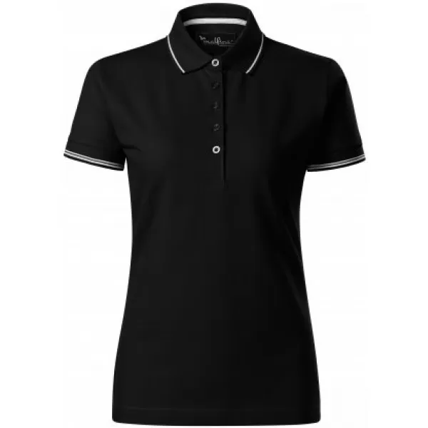  Női póló gallérral MALFINI PREMIUM PERFECTION PLAIN 253 FEKETE 