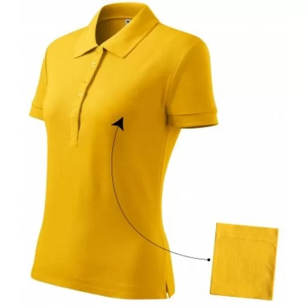  Női póló gallérral MALFINI COTTON 213 BOROSTYÁN 