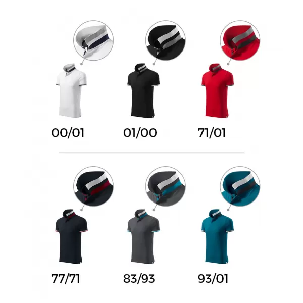  Férfi póló gallérral MALFINI PREMIUM COLLAR UP 256 VILÁGOS ANTRACIT 