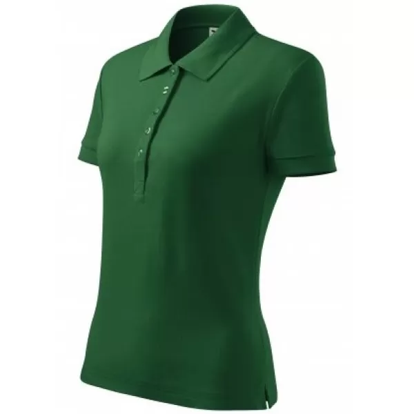  Női póló gallérral MALFINI COTTON 213 ÜVEG ZÖLD 