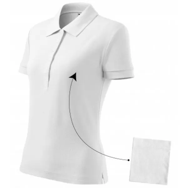  Női póló gallérral MALFINI COTTON 213 FEHÉR 