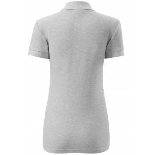  Női póló gallérral MALFINI COTTON 213 VILÁGOSSZÜRKE KIEMELÉSEK 