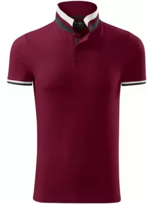 Férfi póló gallérral MALFINI PREMIUM COLLAR UP 256 GRÁNÁT