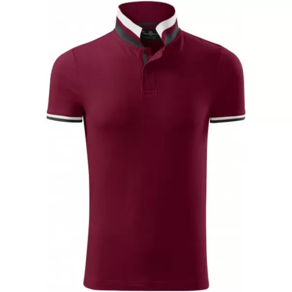  Férfi póló gallérral MALFINI PREMIUM COLLAR UP 256 GRÁNÁT 