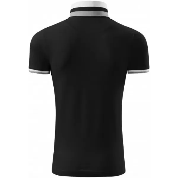  Férfi póló gallérral MALFINI PREMIUM COLLAR UP 256 FEKETE 