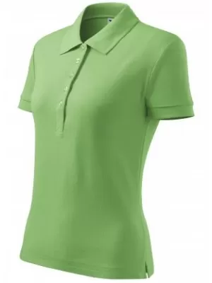 Női póló gallérral MALFINI COTTON 213 FŰ ZÖLD