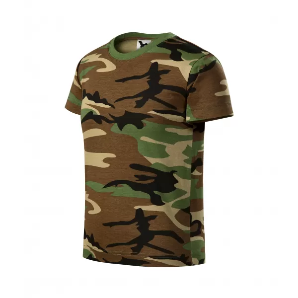  Gyermek póló MALFINI CAMOUFLAGE 149 TEREPSZÍNŰ BARNA 