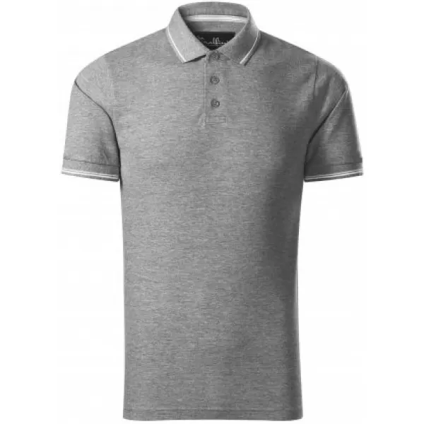  Férfi póló gallérral MALFINI PREMIUM PERFECTION PLAIN 251 SÖTÉTSZÜRKE KIEMELÉSEK 
