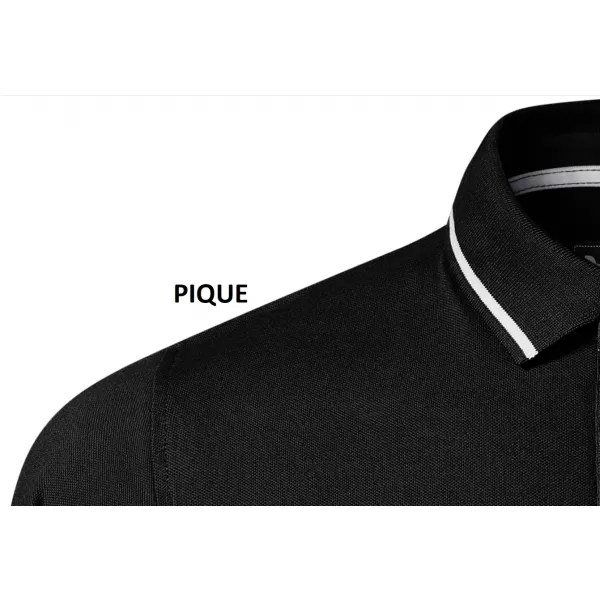  Férfi póló gallérral MALFINI PREMIUM PERFECTION PLAIN 251 FEKETE 