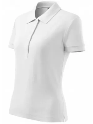 Női póló gallérral MALFINI COTTON 213 FEHÉR