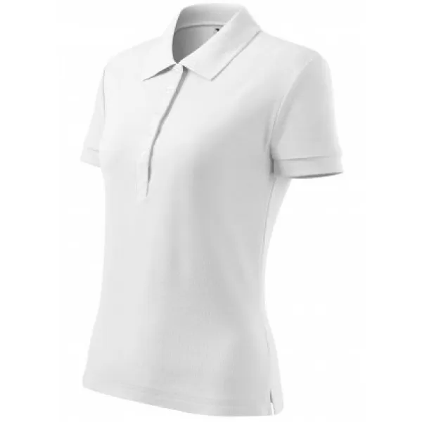 Női póló gallérral MALFINI COTTON 213 FEHÉR 