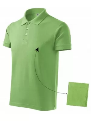 Férfi póló gallérral MALFINI COTTON 212 FŰ ZÖLD