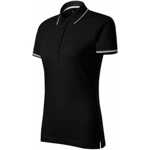  Női póló gallérral MALFINI PREMIUM PERFECTION PLAIN 253 FEKETE 
