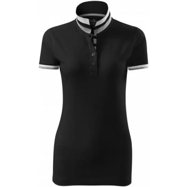  Női póló gallérral MALFINI PREMIUM COLLAR UP 257 FEKETE 