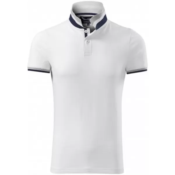  Férfi póló gallérral MALFINI PREMIUM COLLAR UP 256 FEHÉR 