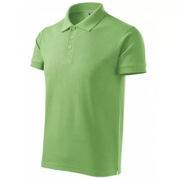  Férfi póló gallérral MALFINI COTTON 212 FŰ ZÖLD 
