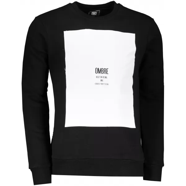  Férfi pulóver OMBRE AB1045 FEKETE 