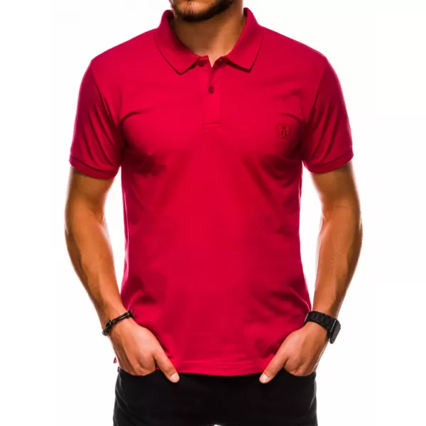  Mens t -ing egy gallérral OMBRE AS1048 PIROS 