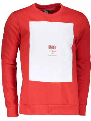 Férfi pulóver OMBRE AB1045 PIROS