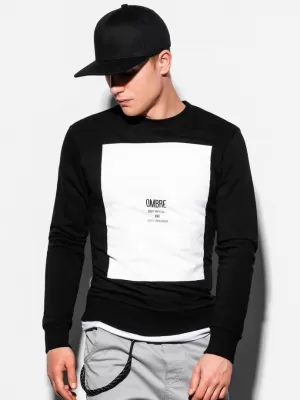 Férfi pulóver OMBRE AB1045 FEKETE