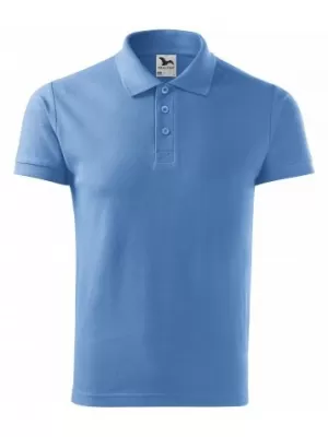 Férfi póló gallérral MALFINI COTTON 212 ÉG KÉK