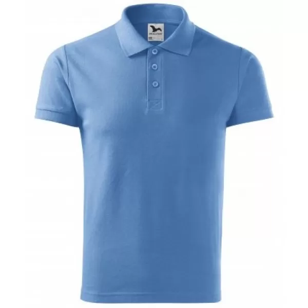  Férfi póló gallérral MALFINI COTTON 212 ÉG KÉK 