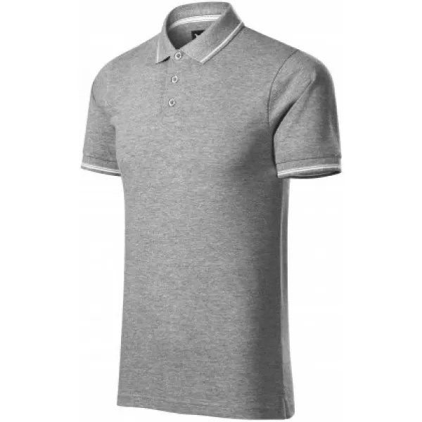 Férfi póló gallérral MALFINI PREMIUM PERFECTION PLAIN 251 SÖTÉTSZÜRKE KIEMELÉSEK 