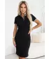 Női ruha gallérral MALFINI PREMIUM DRESS UP 271 FEKETE
