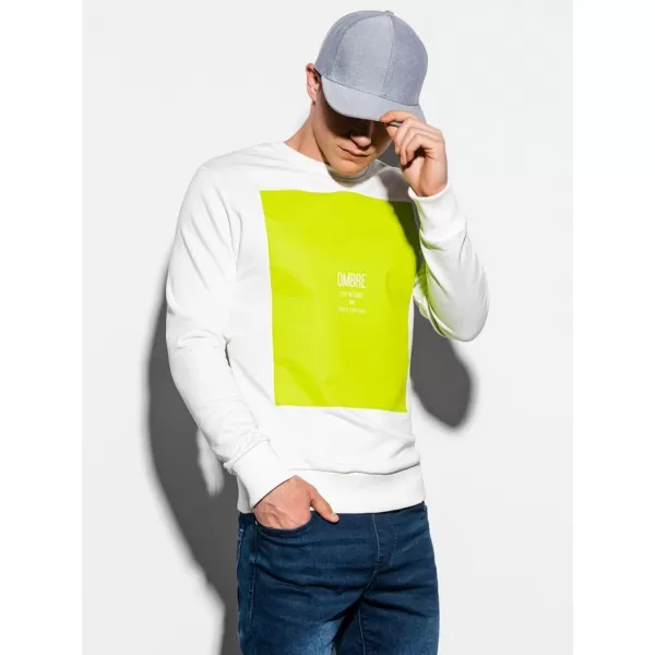  Férfi pulóver OMBRE AB1045 FEHÉR 
