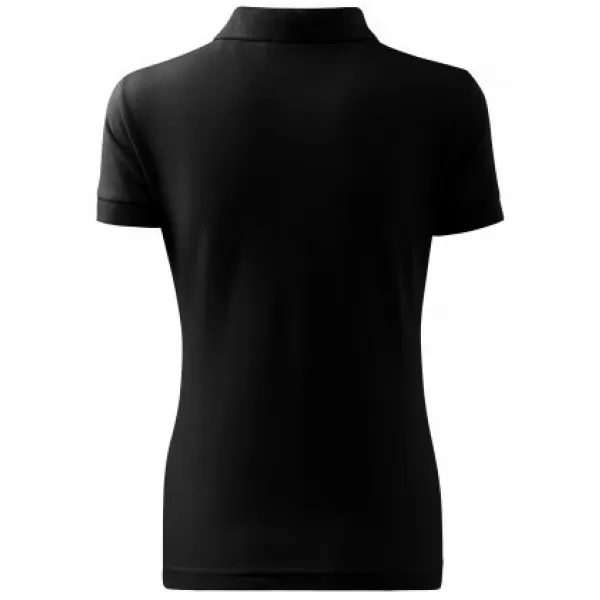  Női póló gallérral MALFINI COTTON 213 FEKETE 