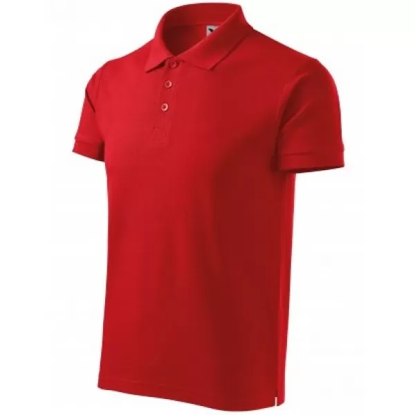  Férfi póló gallérral MALFINI COTTON 212 PIROS 