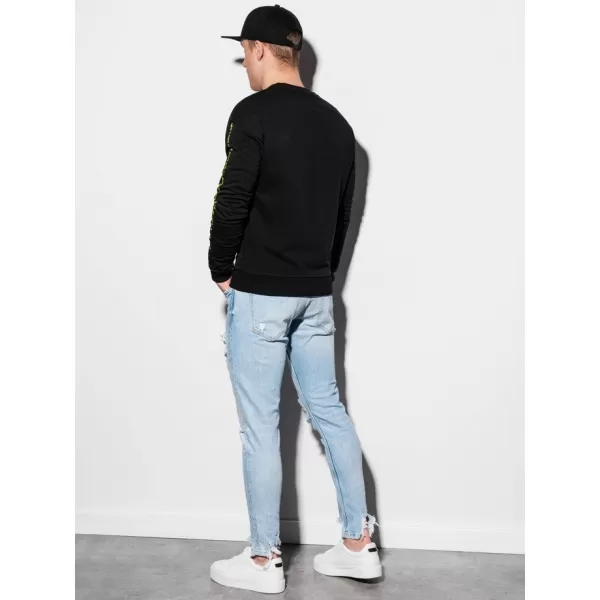  Férfi pulóver OMBRE AB1046 FEKETE 