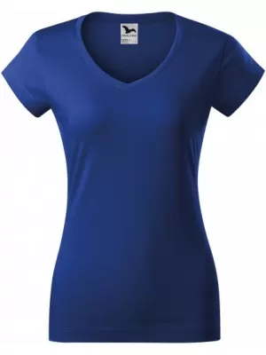 Női póló MALFINI FIT V-NECK 162 KIRÁLYKÉK