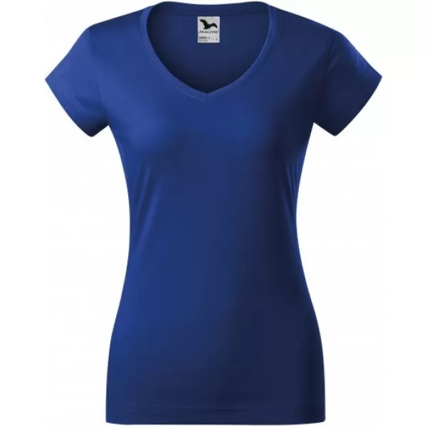  Női póló MALFINI FIT V-NECK 162 KIRÁLYKÉK 