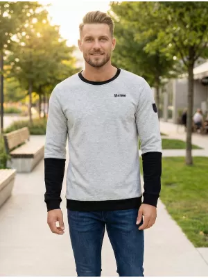 Férfi pulóver ALTISPORT ZORION MPLS088 VILÁGOS SZÜRKE