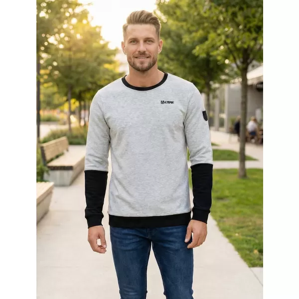 Férfi pulóver ALTISPORT ZORION MPLS088 VILÁGOS SZÜRKE 