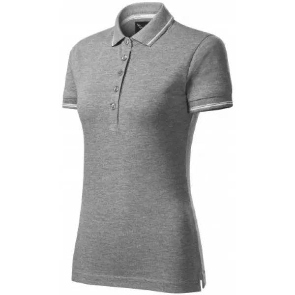  Női póló gallérral MALFINI PREMIUM PERFECTION PLAIN 253 SÖTÉTSZÜRKE KIEMELÉSEK 