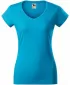 Női póló MALFINI FIT V-NECK 162 TÜRKIZ