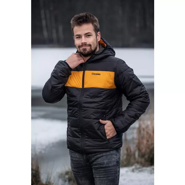  Férfi dzseki ALTISPORT GEDON MJCS468 FEKETE ÉS SÁRGA 