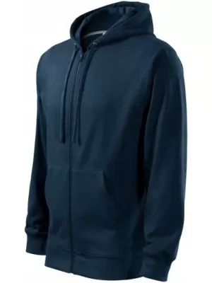 Férfi pulóver MALFINI TRENDY ZIPPER 410 SÖTÉTKÉK