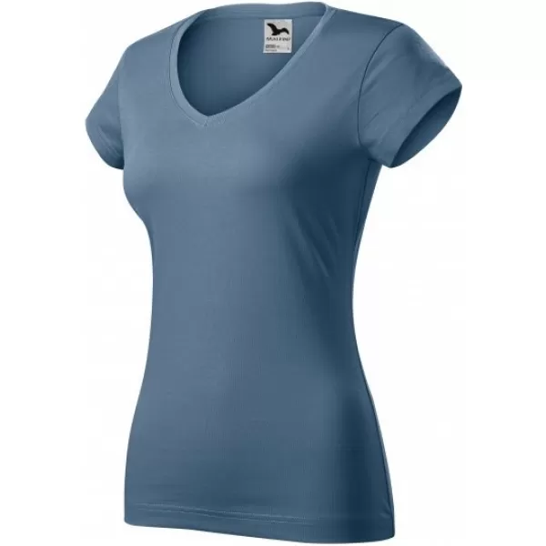  Női póló MALFINI FIT V-NECK 162 FARMER 
