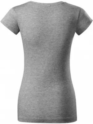 Női póló MALFINI FIT V-NECK 162 SÖTÉTSZÜRKE KIEMELÉSEK
