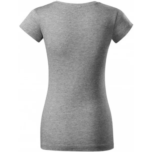  Női póló MALFINI FIT V-NECK 162 SÖTÉTSZÜRKE KIEMELÉSEK 