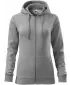 Női pulóver MALFINI TRENDY ZIPPER 411 SÖTÉTSZÜRKE KIEMELÉSEK