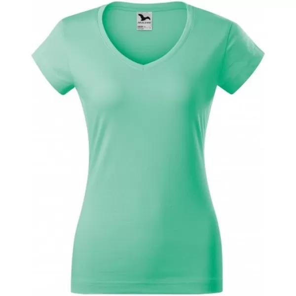  Női póló MALFINI FIT V-NECK 162 MENTA 
